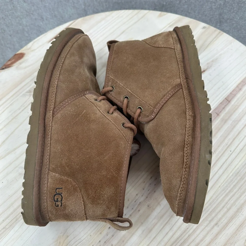 UGG Neumel Chestnut Suede Lace Up Chukka‎ Ankle Boots Mens 11